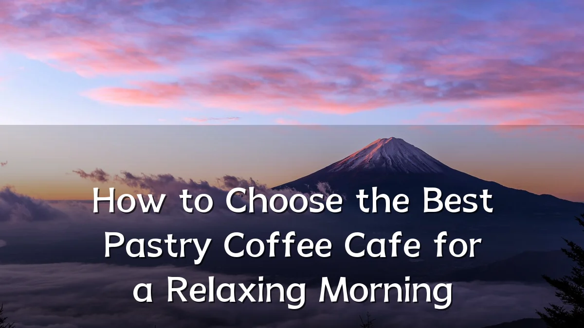 How to Choose the Best Pastry Coffee Cafe for a Relaxing Morning