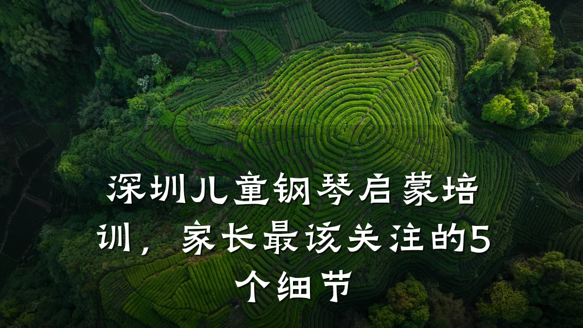 深圳儿童钢琴启蒙培训,家长最该关注的5个细节