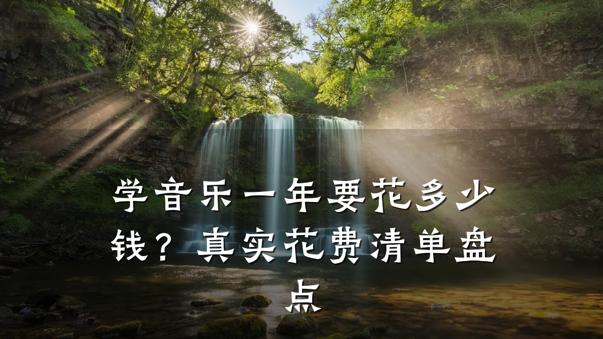 学音乐一年要花多少钱?真实花费清单盘点