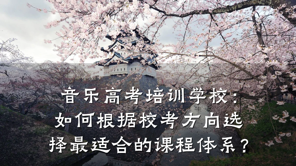 音乐高考培训学校:如何根据校考方向选择最适合的课程体系?