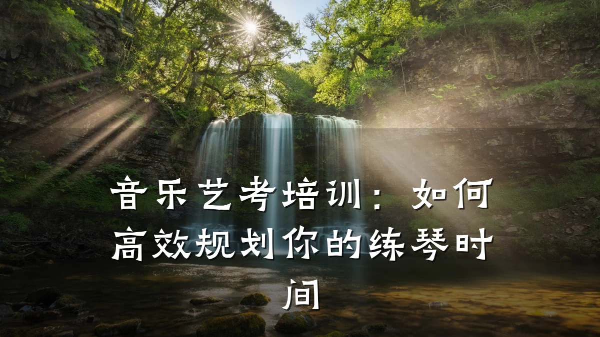 音乐艺考培训:如何高效规划你的练琴时间