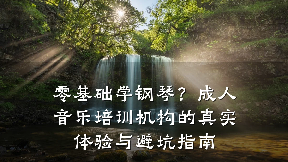 零基础学钢琴？成人音乐培训机构的真实体验与避坑指南