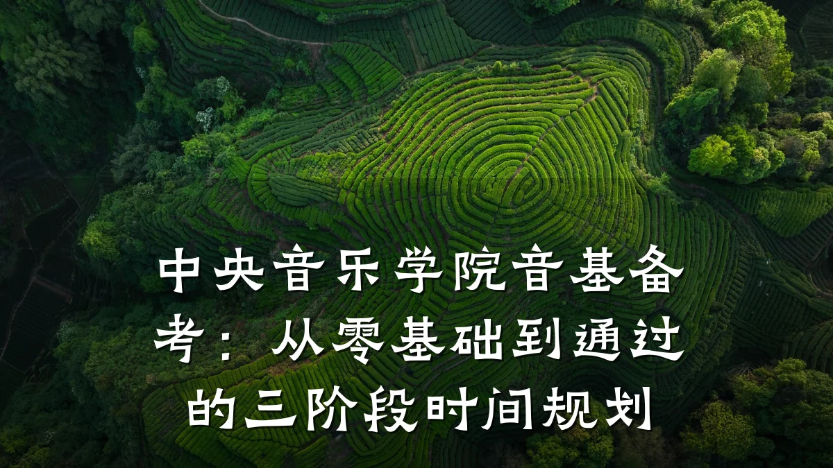 中央音乐学院音基备考：从零基础到通过的三阶段时间规划