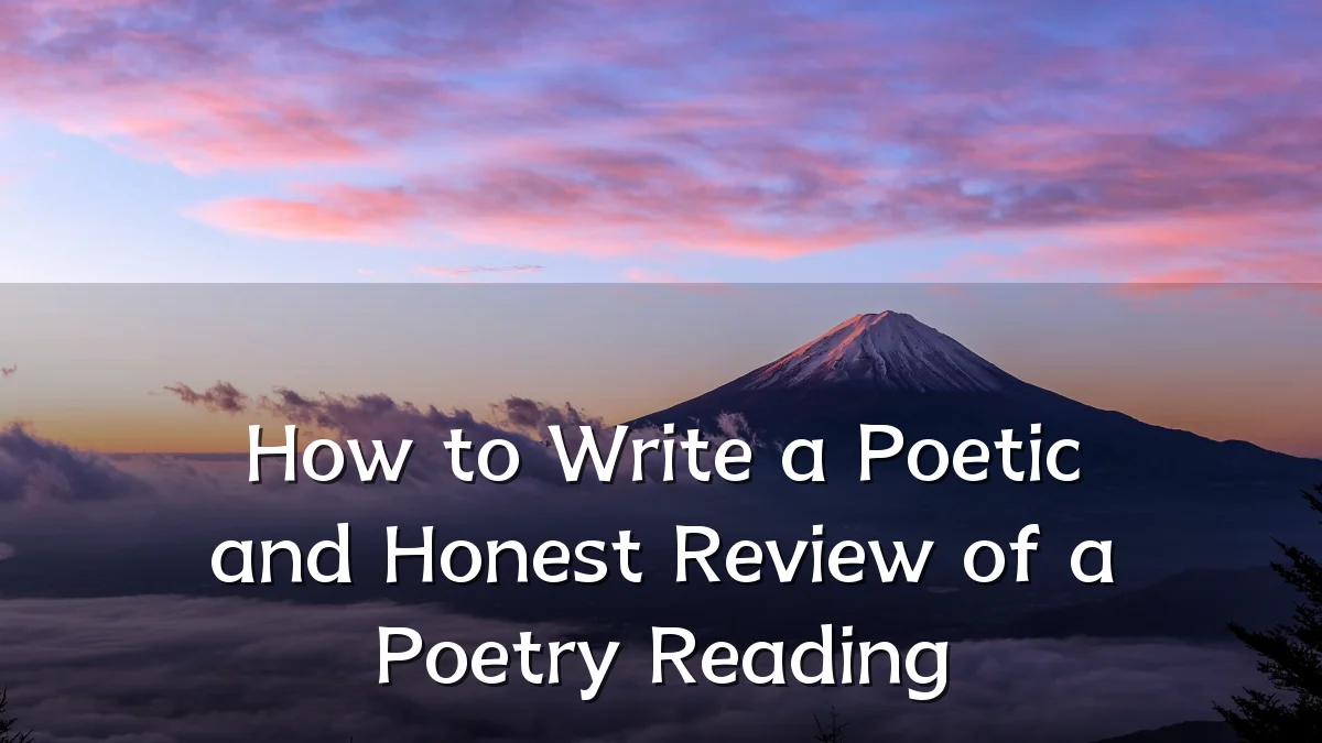 How to Write a Poetic and Honest Review of a Poetry Reading
