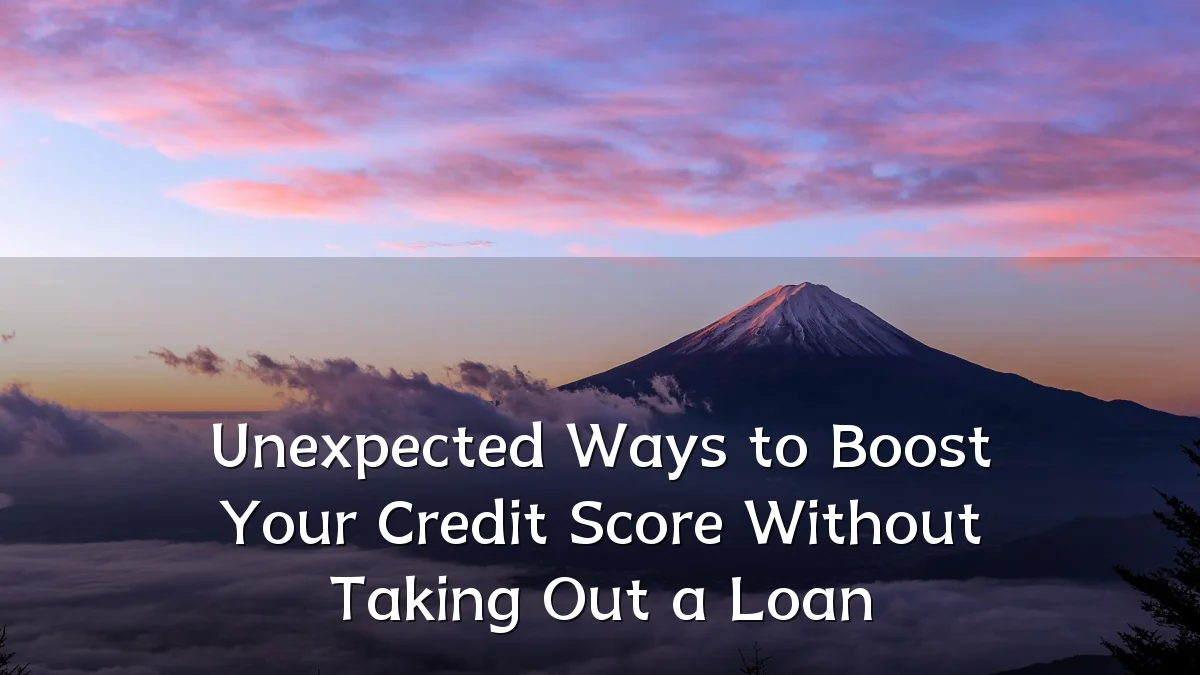 Unexpected Ways to Boost Your Credit Score Without Taking Out a Loan