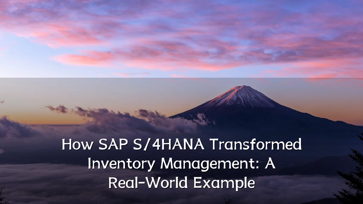 How SAP S/4HANA Transformed Inventory Management: A Real-World Example