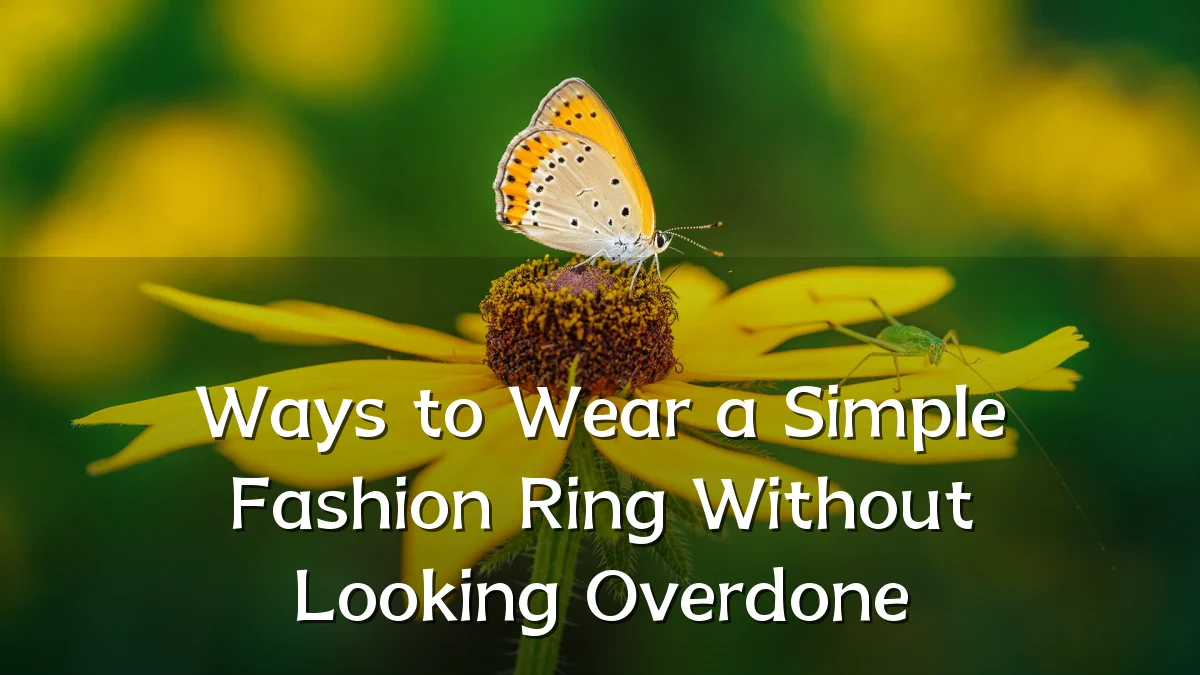 Ways to Wear a Simple Fashion Ring Without Looking Overdone
