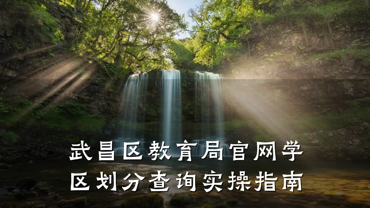 武昌区教育局官网学区划分查询实操指南