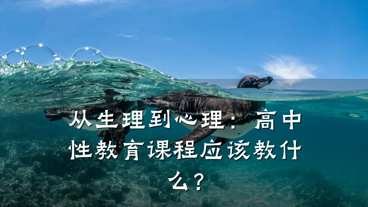 从生理到心理:高中性教育课程应该教什么?